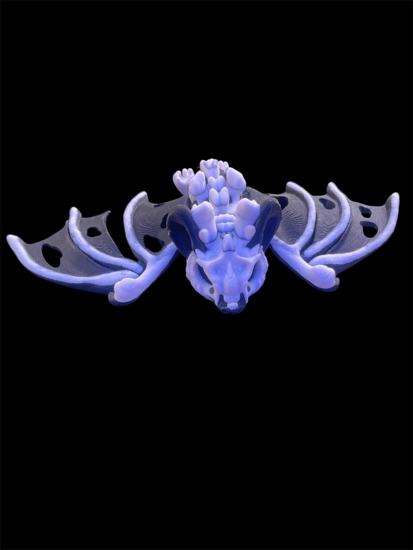 Articulated Black and white bat