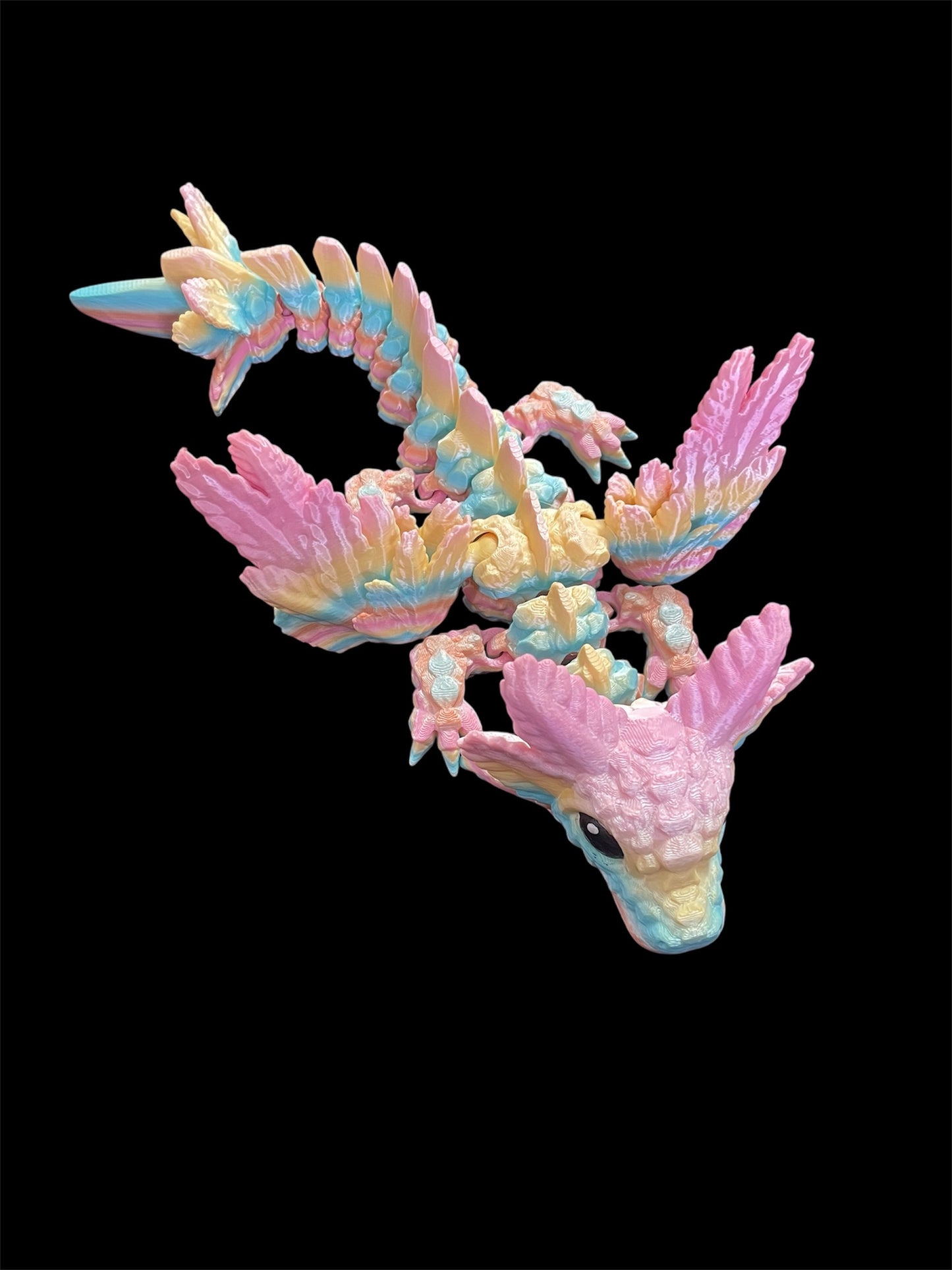 Articulated winged Axolotl dragon