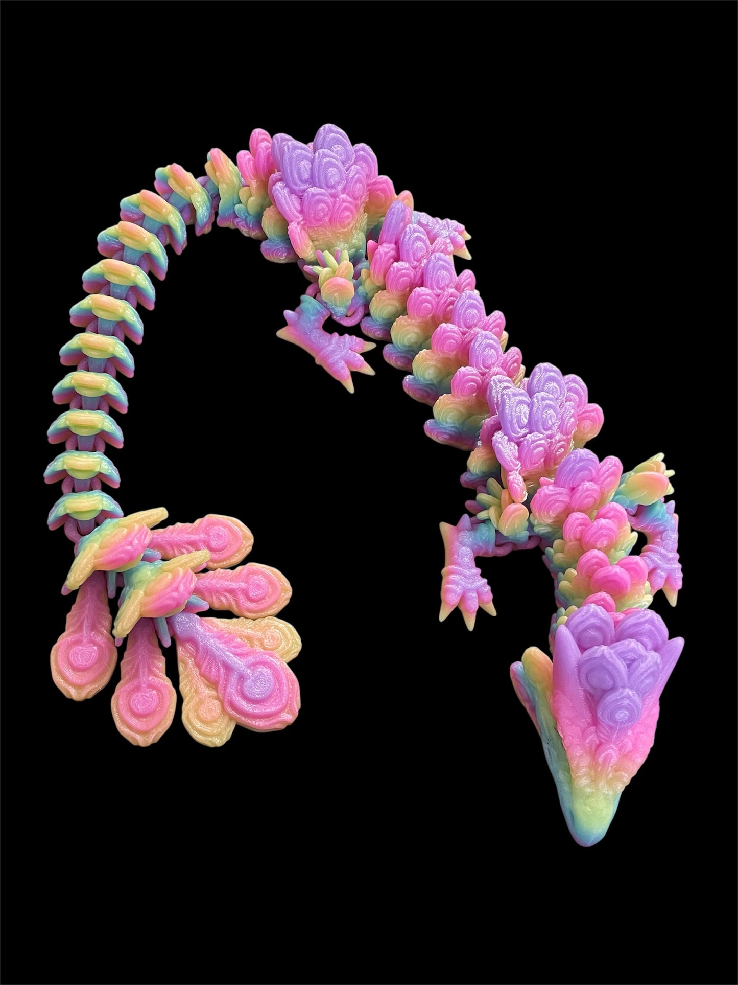 Articulated peacock dragon