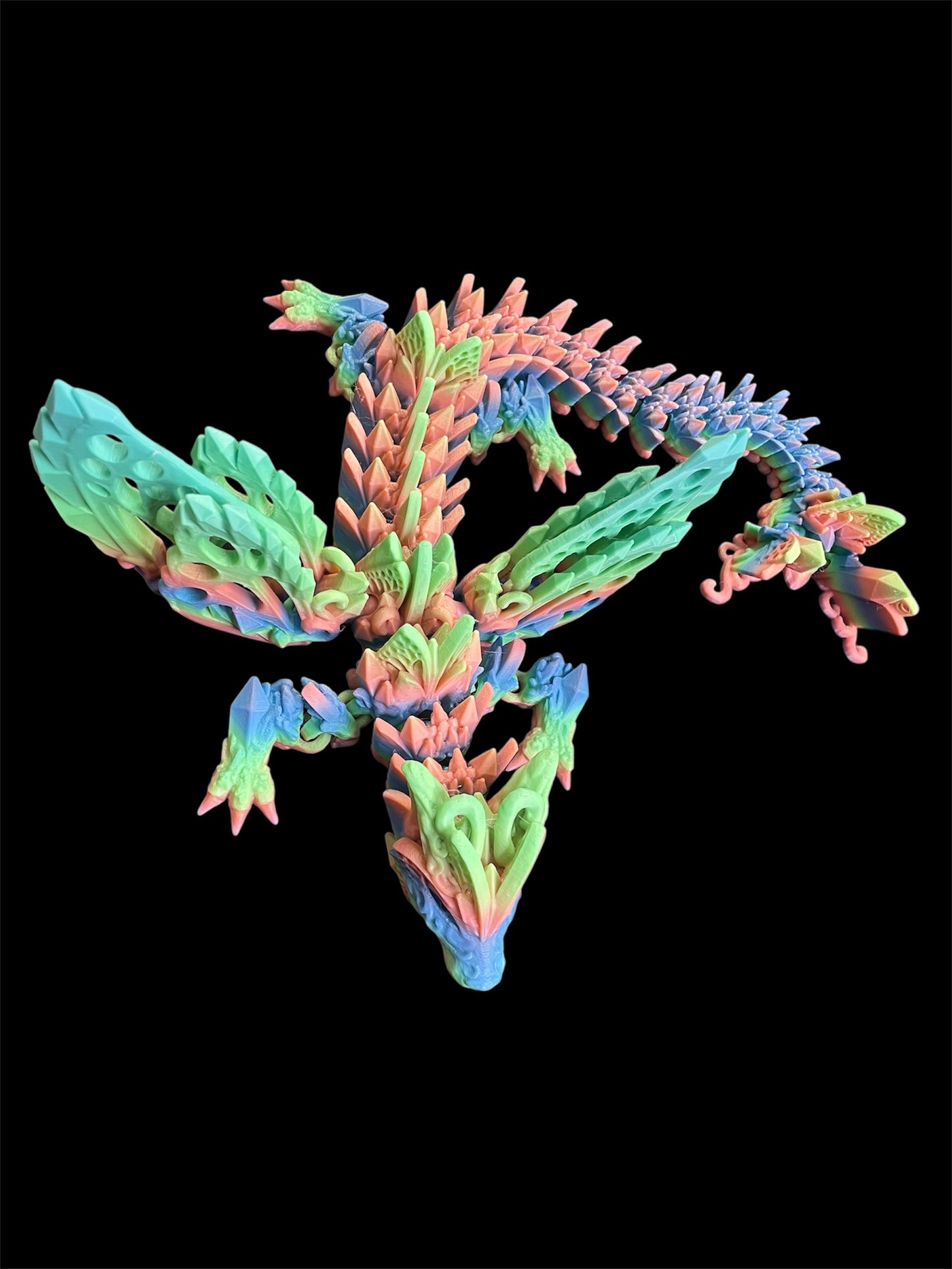 Articulated winged storm dragon