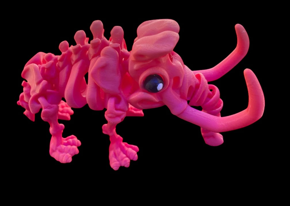 Articulated dinosaur red
