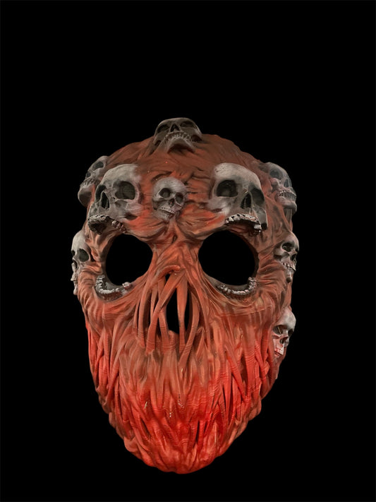 Ghoul face red/grey mask