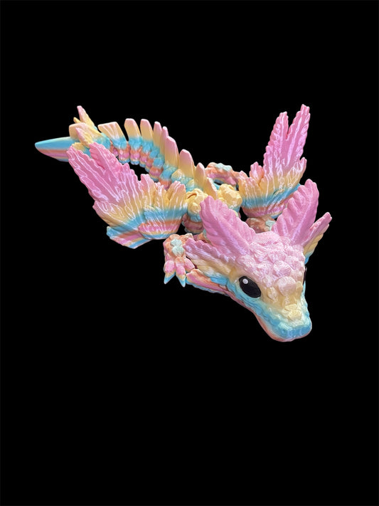 Articulated winged Axolotl dragon