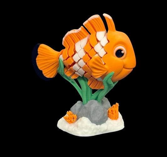 Clown Fish articulated with stand.
