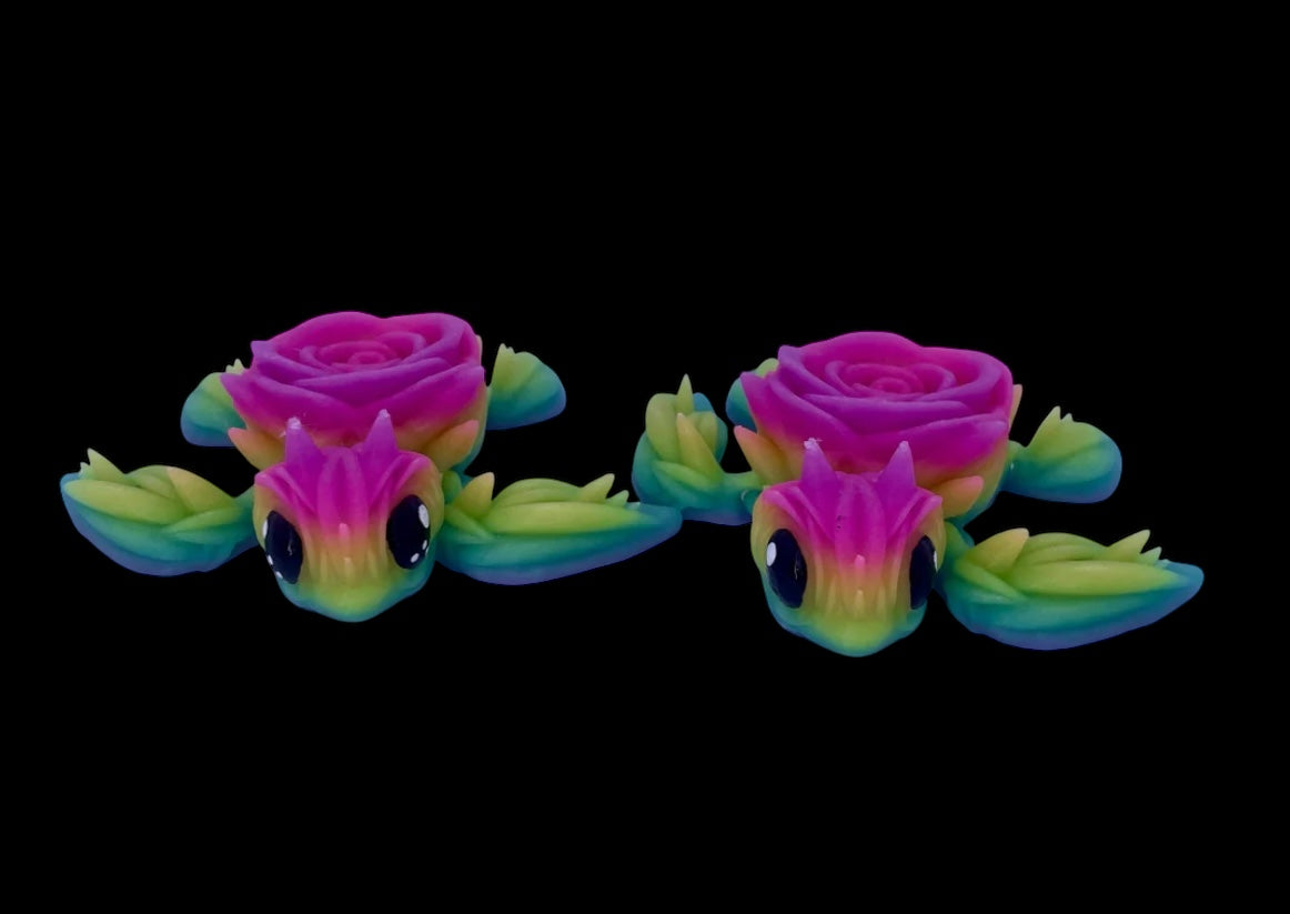 Glow in the dark rose turtle