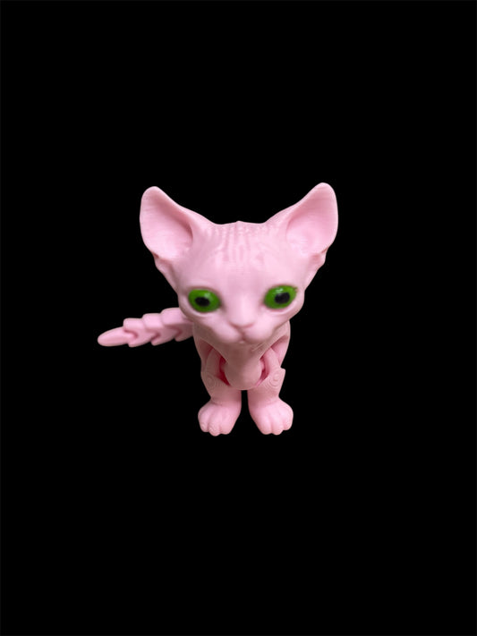 Pink Sphynx with green eyes small